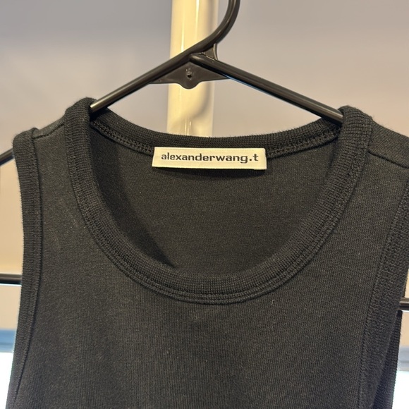 T By Alexander Wang Side Knot Mini Dress in black, Size XS - Picture 4 of 5